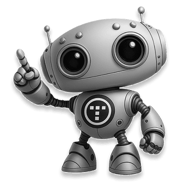 Robot mascot encouraging collaboration